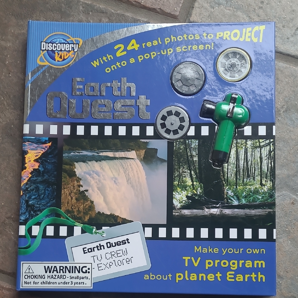 Discovery Kids Planet Earth Quest Make Your Own TV Program Kit Hardcover Book